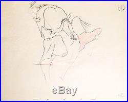 1946 Rare Disney Willie The Whale Original Production Animation Drawing Cel