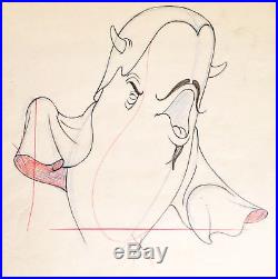 1946 Rare Walt Disney Willie The Whale Original Production Animation Drawing Cel