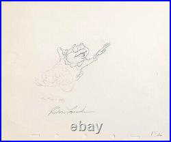 1949 Disney Mr Toad Signed Wind In The Willows Original Animation Drawing Cel