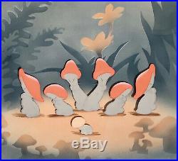 1949 Rare Walt Disney Courvoisier Fantasia Mushrooms Production Animation Cel