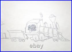 1950 CASEY JR STEAM TRAIN WALT DISNEY ORIGINAL animation PRODUCTION DRAWING
