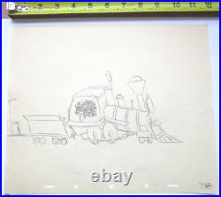 1950 CASEY JR STEAM TRAIN WALT DISNEY ORIGINAL animation PRODUCTION DRAWING