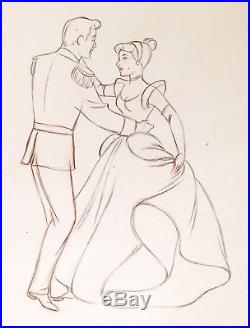 1950 Disney Cinderella Prince Charming Original Production Animation Drawing Cel