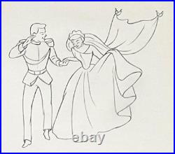 1950 Disney Cinderella Prince Charming Original Production Animation Drawing Cel