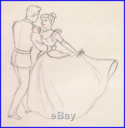 1950 Disney Cinderella Prince Charming Original Production Animation Drawing Cel