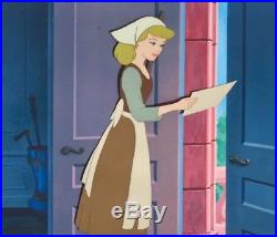 1950 Rare Walt Disney Cinderella Original Production Animation Cel Celluloid