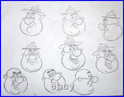 1950's DONALD DUCK RANGER WOODLORE Walt Disney ORIGINAL PRODUCTION cel DRAWING