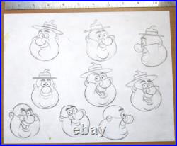 1950's DONALD DUCK RANGER WOODLORE Walt Disney ORIGINAL PRODUCTION cel DRAWING