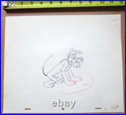 1950's PLUTO DOG WALT DISNEY ORIGINAL PRODUCTION cel DRAWING mickey mouse
