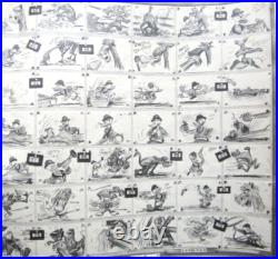 1951 DONALD DUCK HORSE WALT DISNEY ORIGINAL PRODUCTION cel drawing MODEL SHEET