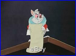 1951 Disney Alice In Wonderland White Rabbit Original Production Animation Cel