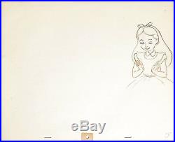 1951 Rare Disney Alice In Wonderland Original Production Animation Drawing Cel