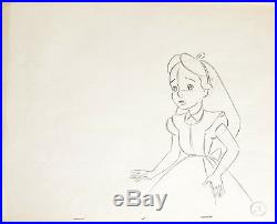 1951 Walt Disney Alice In Wonderland Original Production Animation Drawing Cel