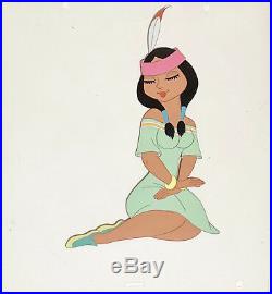 1953 Rare Walt Disney Peter Pan Indian Girl Original Production Animation Cel