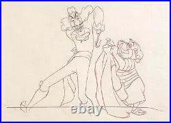 1953 Walt Disney Peter Pan Captain Hook Mr Smee Original Animation Drawing Cel