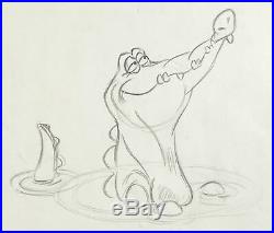 1953 Walt Disney Peter Pan Tick Tock Original Production Animation Drawing Cel