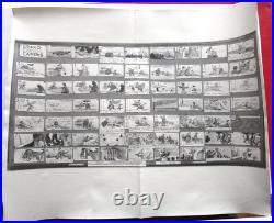 1954 DONALD DUCK WALT DISNEY ORIGINAL PRODUCTION cel drawing MODEL SHEET donkey