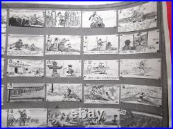 1954 DONALD DUCK WALT DISNEY ORIGINAL PRODUCTION cel drawing MODEL SHEET donkey
