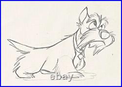 1955 Disney Lady And The Tramp Jock Original Production Animation Drawing Cel