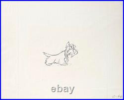 1955 Disney Lady And The Tramp Jock Original Production Animation Drawing Cel