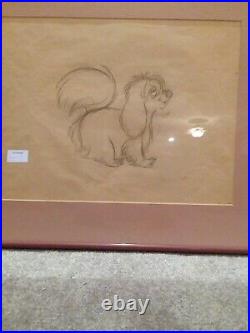 1955 Disney Lady And The Tramp Peg Original Production Animation Cel Drawing