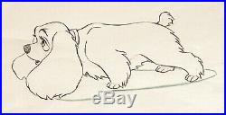 1955 Walt Disney Lady And The Tramp Original Production Animation Drawing Cel