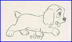 1955 Walt Disney Lady And The Tramp Original Production Animation Drawing Cel