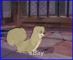 1955 Walt Disney Lady And The Tramp Peg Dog Original Production Animation Cel