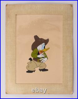 1957 Donald Duck Original Production Cel Art Corner Wonderful World of Disney