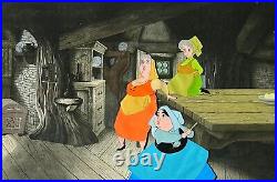 1959 Disney Sleeping Beauty 3 Fairies Original Production Animation Drawing Cel