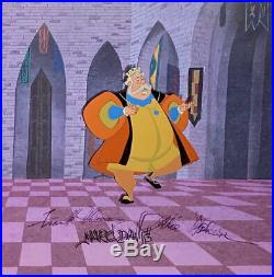 1959 Disney Sleeping Beauty King Hubert Signed Original Production Animation Cel