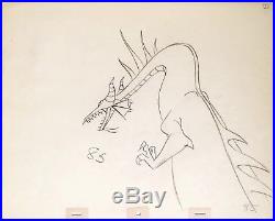 1959 Disney Sleeping Beauty Maleficent As Dragon Original Production Drawing Cel