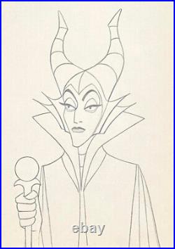 1959 Disney Sleeping Beauty Maleficent Original Production Animation Drawing Cel