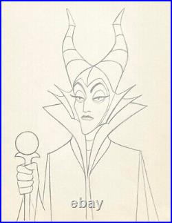 1959 Disney Sleeping Beauty Maleficent Original Production Animation Drawing Cel