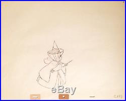 1959 Disney Sleeping Beauty Merryweather Fairy Original Production Drawing Cel