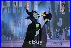 1959 Disney Sleeping Beauty Signed Maleficent Diablo Original Production Cel