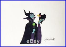 1959 Disney Sleeping Beauty Signed Maleficent Diablo Original Production Cel