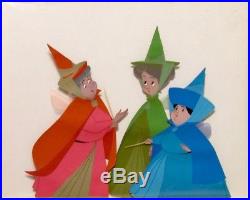 1959 Rare Disney Sleeping Beauty Three Fairies Original Production Animation Cel