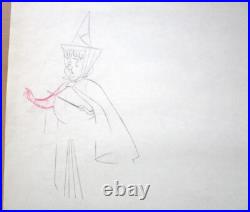 1959 SLEEPING BEAUTY FLORA Fairy Walt Disney ORIGINAL PRODUCTION cel DRAWING