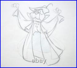 1959 SLEEPING BEAUTY MOCK PRINCE Walt Disney ORIGINAL PRODUCTION cel DRAWING owl