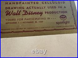 1959 Walt Disney Original Production Cels Jiminy Cricket Professor Owl INA