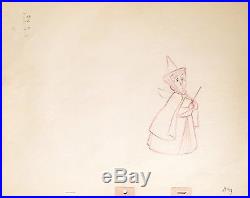 1959 Walt Disney Sleeping Beauty Flora Fairy Original Production Drawing Cel
