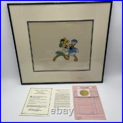 1959 Walt Disney Studios Jose Carioca Donald Duck Production Animation Cel COA