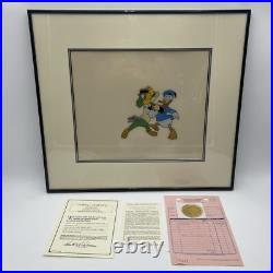 1959 Walt Disney Studios Jose Carioca Donald Duck Production Animation Cel COA