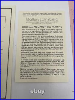 1959 Walt Disney Studios Jose Carioca Donald Duck Production Animation Cel COA