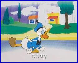 1960's RARE WALT DISNEY DONALD DUCK ORIGINAL PRODUCTION ANIMATION DRAWING CEL