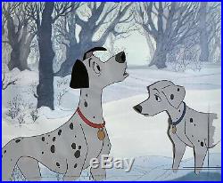 1961 Walt Disney 101 Dalmatians Pongo Perdita Original Production Animation Cel