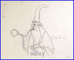 1963 Disney Sword In The Stone Merlin Signed Original Production Drawing Cel