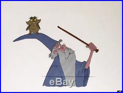 1963 Walt Disney Sword In The Stone Merlin Owl Original Production Animation Cel