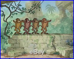 1967 Rare Disney Jungle Book Four Monkeys Original Production Animation Cel